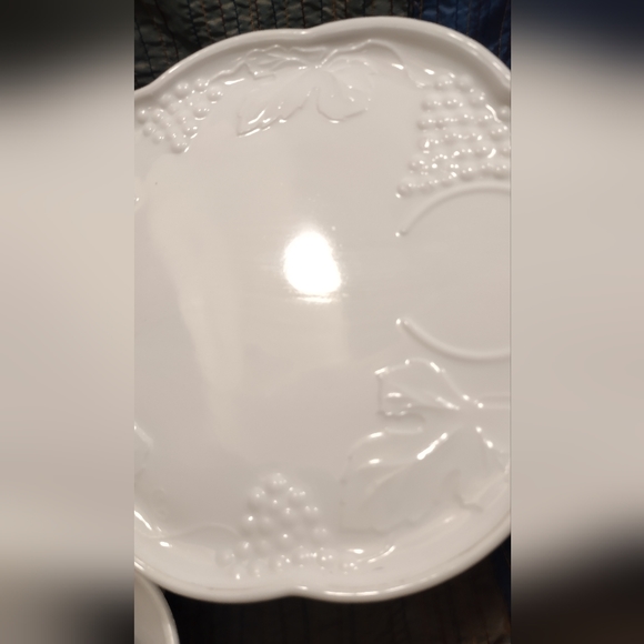 2 Vintage, White Glass Snack or Luncheon sets - Picture 5 of 5